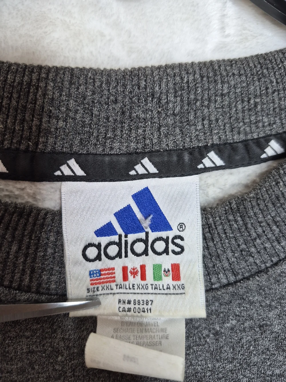Vintage 90s Adidas Equipment EQT Embroidered Logo Gray Crewneck Sweatshirt XXL